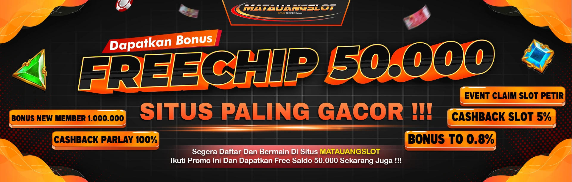 Banner Bonus Freechip 50k Banner Bonus Freechip 50k
